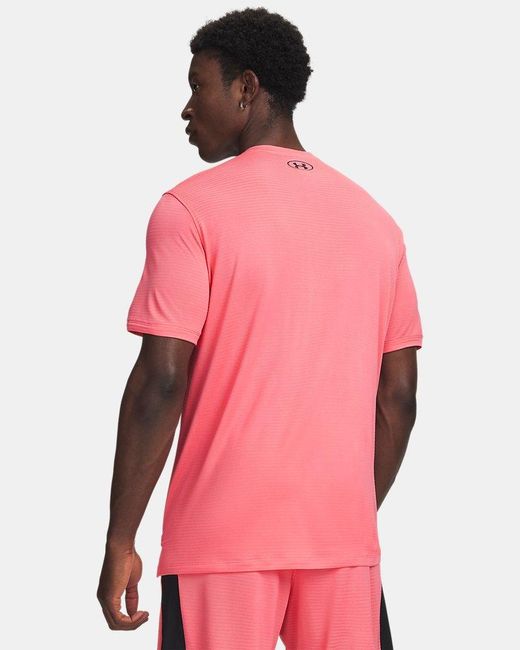 Under Armour Pink Tech Vent Vhs Jacq Rd Short Sleeve Bittersweet for men