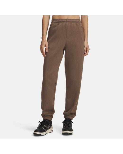 Under Armour Brown Unstoppable Fleece Gym Pants Desert Taupe Desert Taupe