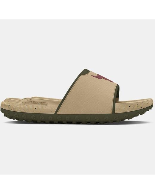 Under Armour Brown Project Rock 2 Ufc Slides Für Herren Desert Sand Marine Od Grün Tosca