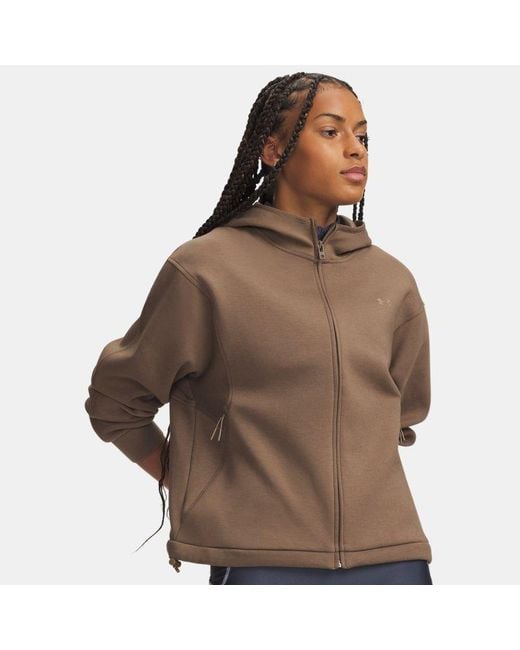 Under Armour Brown Unstoppable Fleece Jacket Desert Taupe Desert Taupe