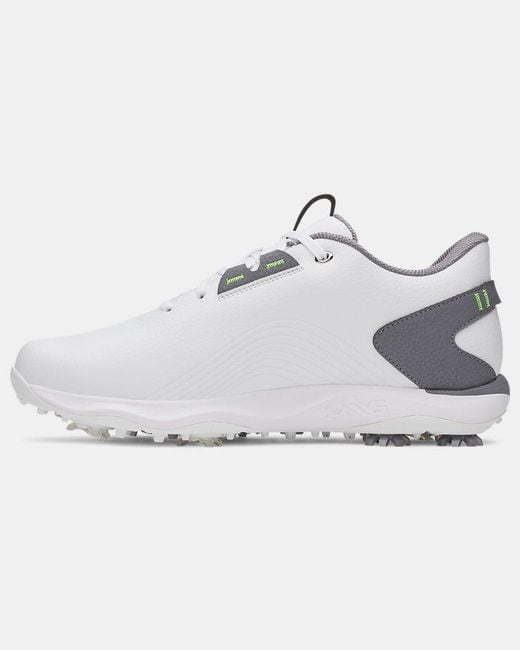 Under Armour White Drive Fade 2 Golf Shoes Titan Metallic for men