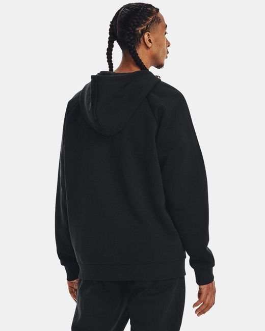 Under Armour Black Rival Fleece Full-zip Hoodie for men