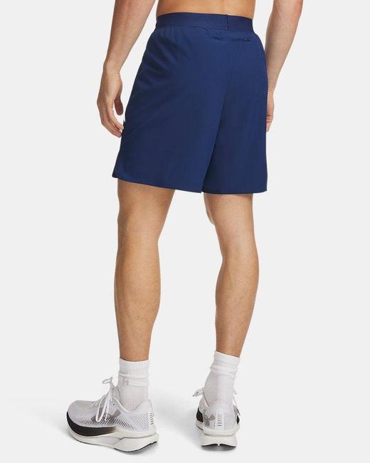 Under Armour Blue Velociti Pro 7" Shorts Blackout Reflective for men