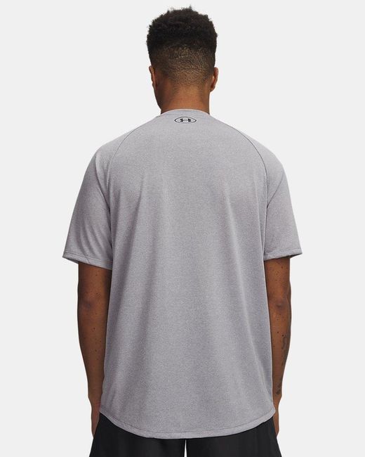 Under Armour Blue Tech 2.0 Short Sleeve Steel Light Heather for men