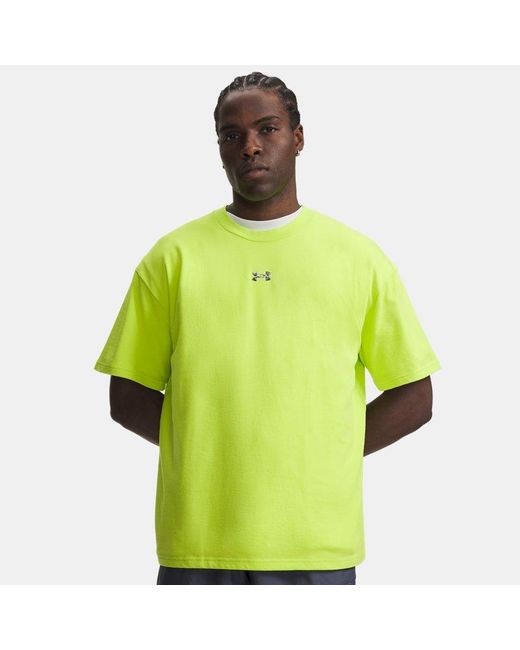 Under Armour Green Ua Heavyweight Metal Logo Short Sleeve for men