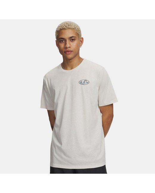 Under Armour Gray Mountain Photoreal Short Sleeve Stone Clay for men
