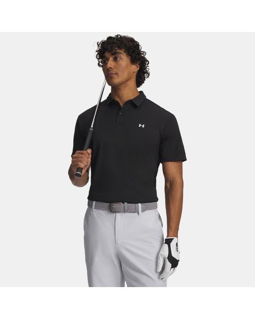 Under Armour Black Tee To Pique Polo for men