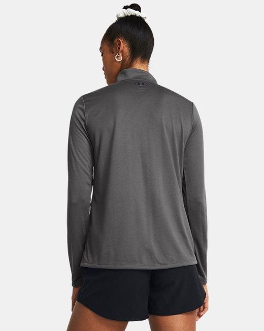 Maglia Tech ½ Zip Da Donna Castlerock Nero di Under Armour in Gray