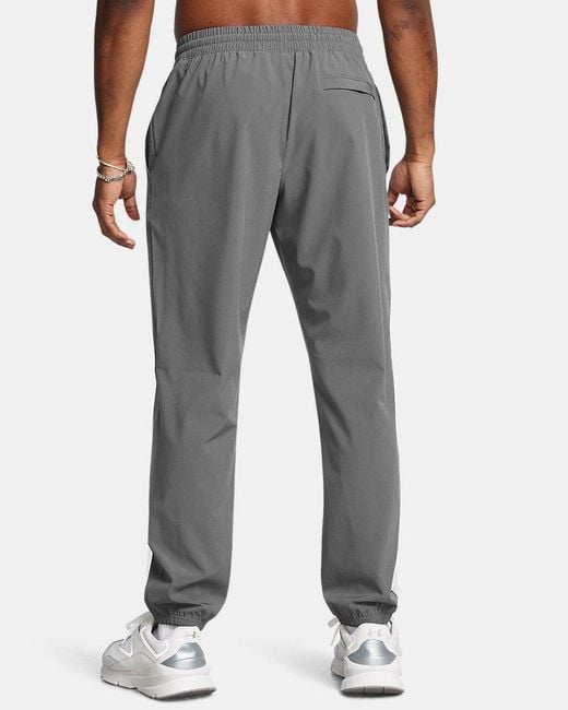 Under Armour Gray Vibe Woven Joggers Castlerock for men