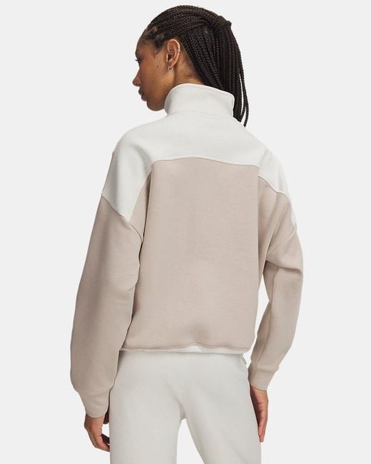Under Armour Gray Unstoppable Fleece ½ Zip Summit Highland Buff Summit