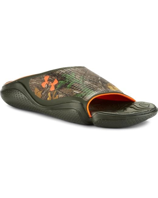Under Armour Brown Men's Ua Compression Ii Camo Sandals for men