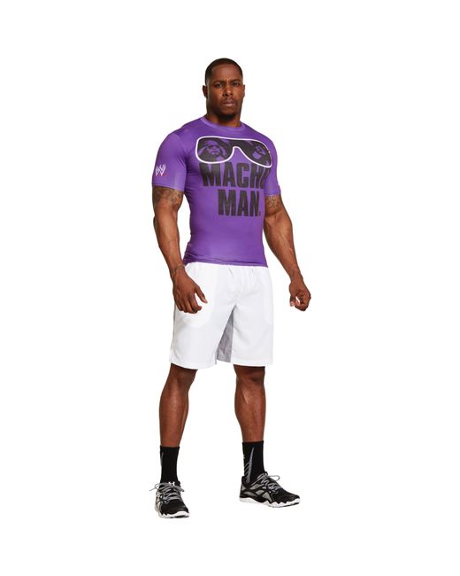 Under Armour Purple Men's ® Wwe "macho Man" Randy Savage Compression Shirt for men