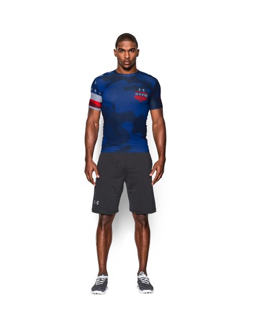 Under Armour Men's Ua Freedom Nypd Compression Shirt in Blue for