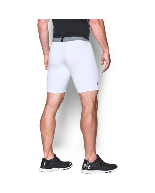 Gym Men's Sports Compression Shorts with Cup Pocket and Hard Cup Included  4X-Large White