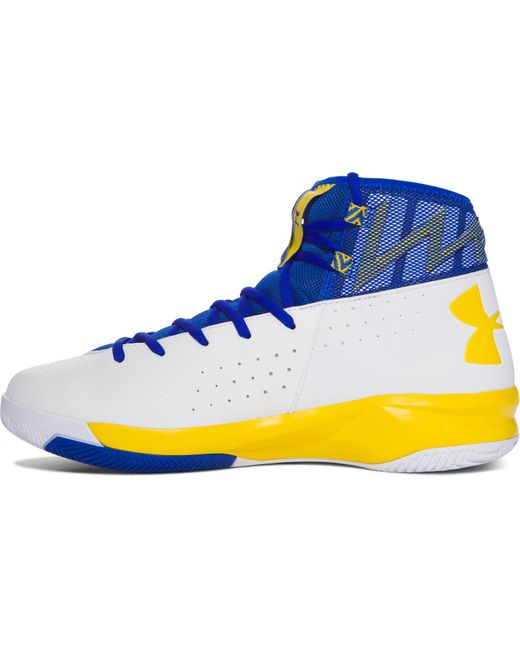 Under armour White Multi Rocket 2 Hitop Sneakers in Blue for Men Lyst