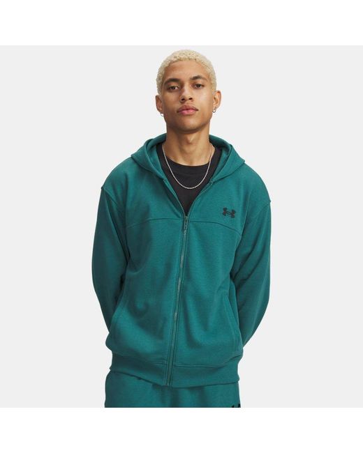 Under Armour Green Rival Lightweight Full Zip Rack for men