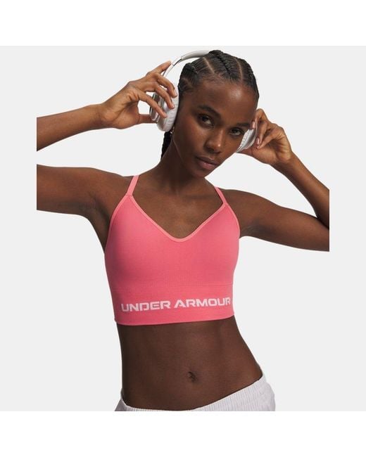 Under Armour Red Vanish Seamless Low Sports Bra Bittersweet