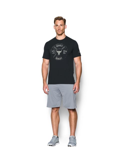 Under Armour Black Men's Ua X Project Rock Humble Hungry T-shirt for men