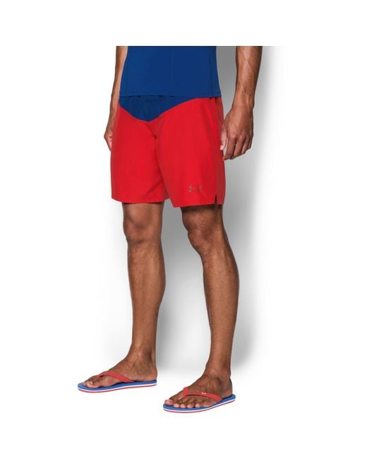 Under Armour Red Men's Baywatch Ua Boardshorts for men
