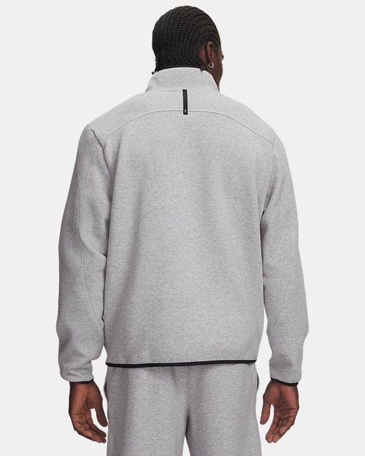 Under Armour Gray Unstoppable Fleece ½ Zip Mod Light Heather for men