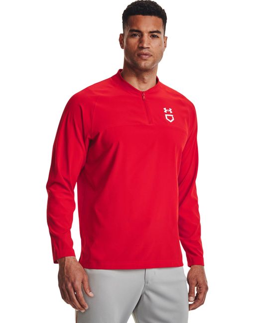 Under Armour Ua Utility Long Sleeve Cage Jacket in Red for Men Lyst