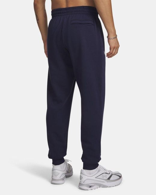 Under Armour Blue Rival Fleece Joggers Midnight for men