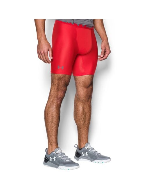 Under Armour Red 6'' Heatgear Armour 2.0 Compression Shorts for men