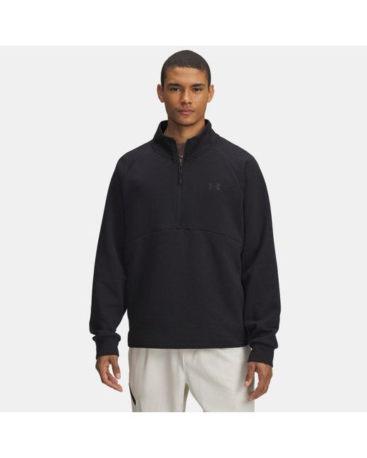 Under Armour Black Unstoppable Fleece ½ Zip for men