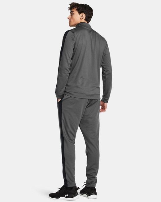 Under Armour Gray Rival Knit Tracksuit Castlerock for men