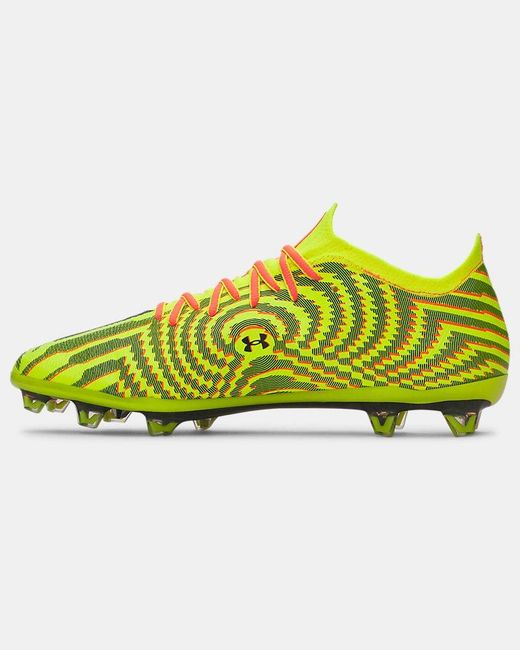 Under Armour Red Shadow Elite 4 Fg Mach Soccer Cleats Electric Tangerine Arden High Vis for men