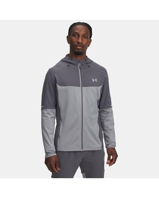 Under Armour Gray Utility Woven Winterized Full Zip Castlerock Steel for men