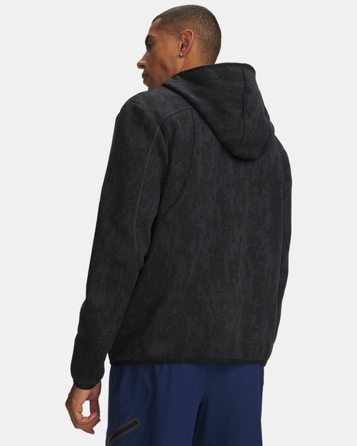 Under Armour Black Unstoppable Fleece Full Zip Ultimate for men