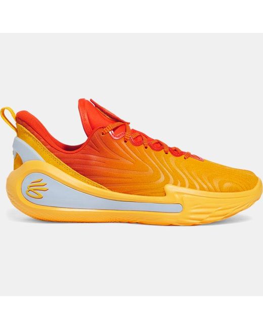Under Armour Orange Curry 12 'What The Bay' Basketball Shoes Calm Atlantis Dark