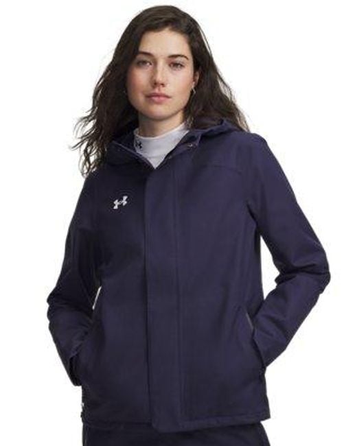 Under Armour Blue Ua Stormproof Lined Rain Jacket