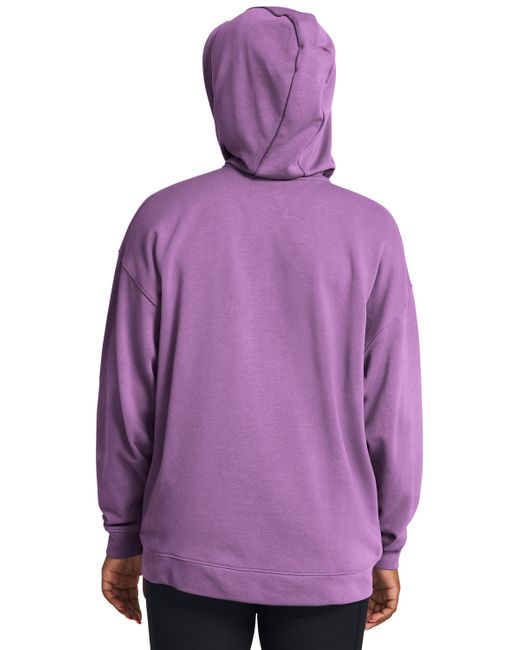 Under Armour Purple Rival terry extragroßer hoodie mit druchgehendem zip für provence violett / violett ace l