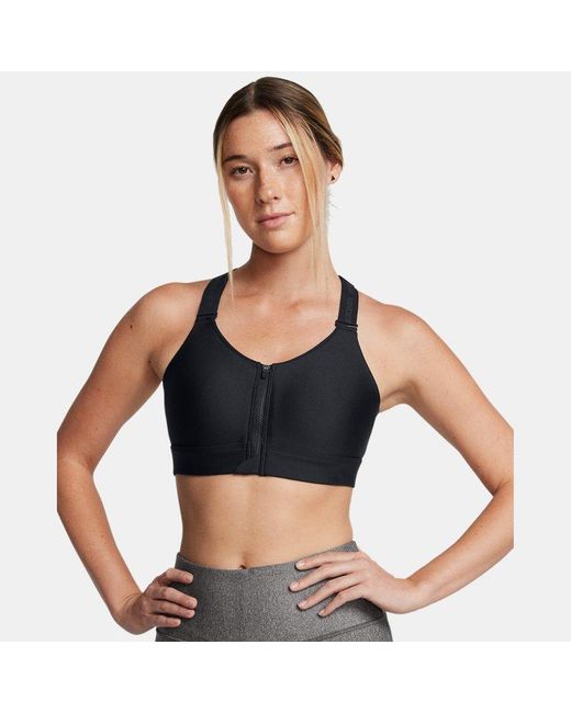 Under Armour Black Infinity 2.0 High Zip Sport-Bh Für Damen