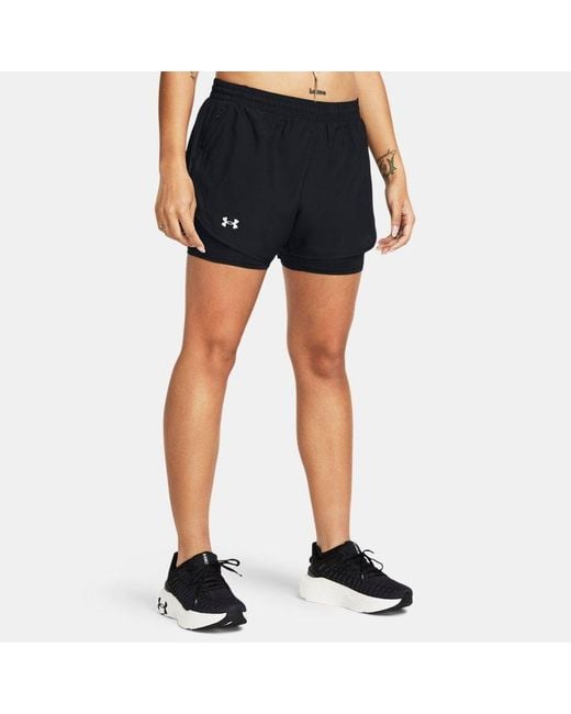 Shorts Fly-By 2-In-1 Da Donna Riflettente di Under Armour in Blue