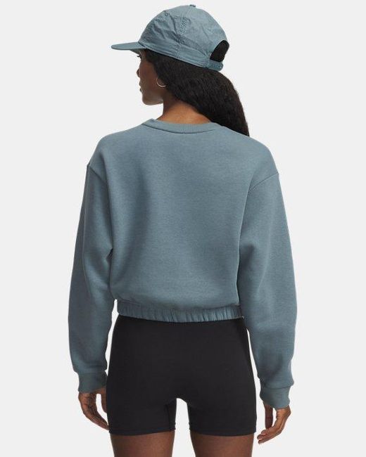 Sudadera Rival Fleece Piped Para Mujer Jasper Blanco Under Armour de color Blue