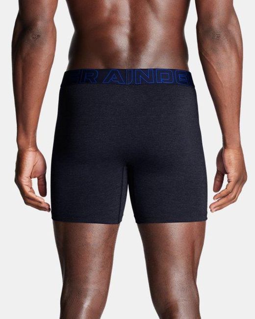 Under Armour Performance Cotton Boxerjock Herenondergoed 15 Cm in het Blue voor heren