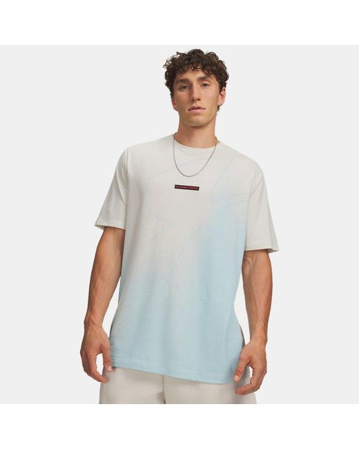 Under Armour White Ua Blend Logo Short Sleeve for men