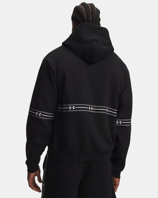 Under Armour Black Ua Icon Fleece Taped Full Zip for men