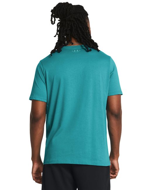 Under Armour Blue Project Rock Payoff Graphic Short Sleeve for men