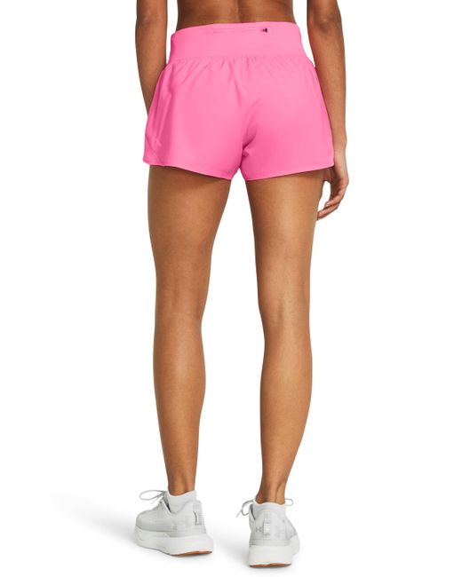 Under Armour Pink Fly-by elite 3'' shorts