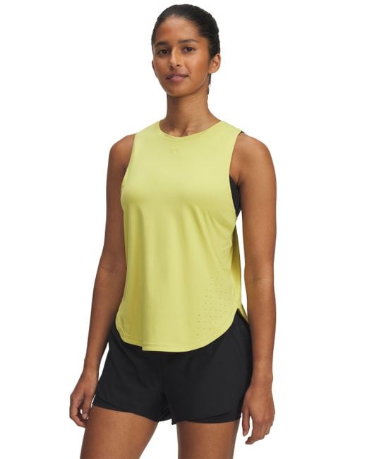 Under Armour Green Launch Elite Tank Shade Reflective