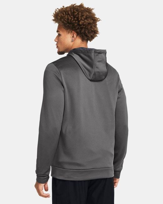 Under Armour Gray Armour Fleece Hoodie Castlerock for men