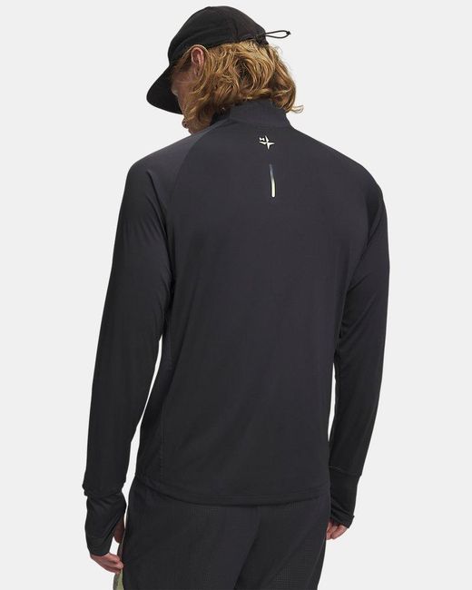 Under Armour Black Explor Trail Run ¼ Zip Anthracite Fade for men