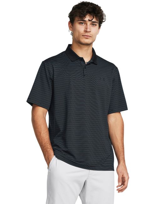 Under Armour Black Matchplay Stripe Polo for men
