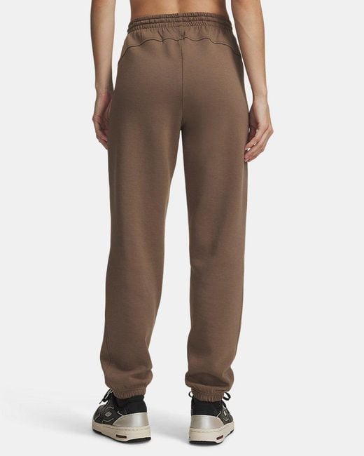 Under Armour Brown Unstoppable Fleece Gym Pants Desert Taupe Desert Taupe
