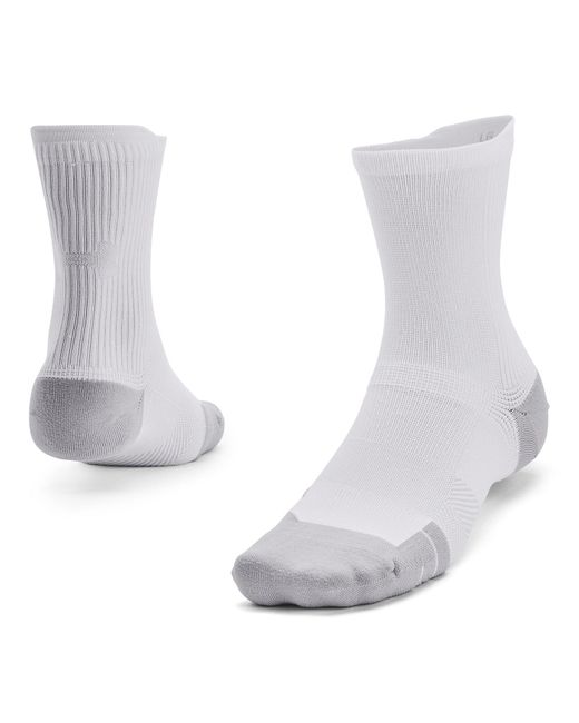 Under Armour White Ua Iso-chill Armourdry Mid-crew Socks