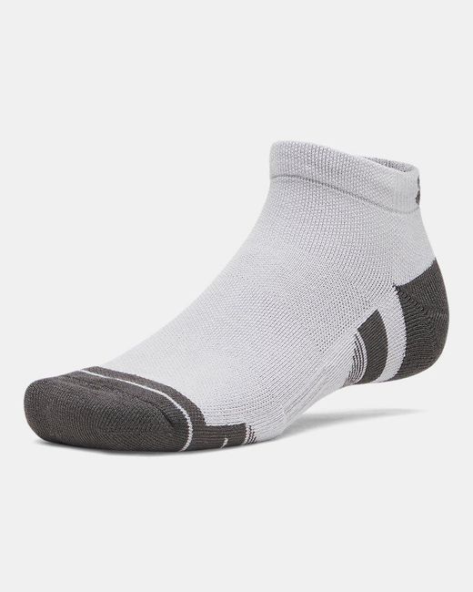 Under Armour Gray Performance Tech 3-Pack Low Socks Mod Jet